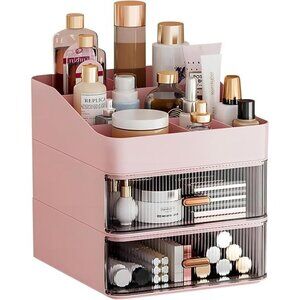 Dasiton Makeup Organizer Makeup Brush Holder with 2 Drawers